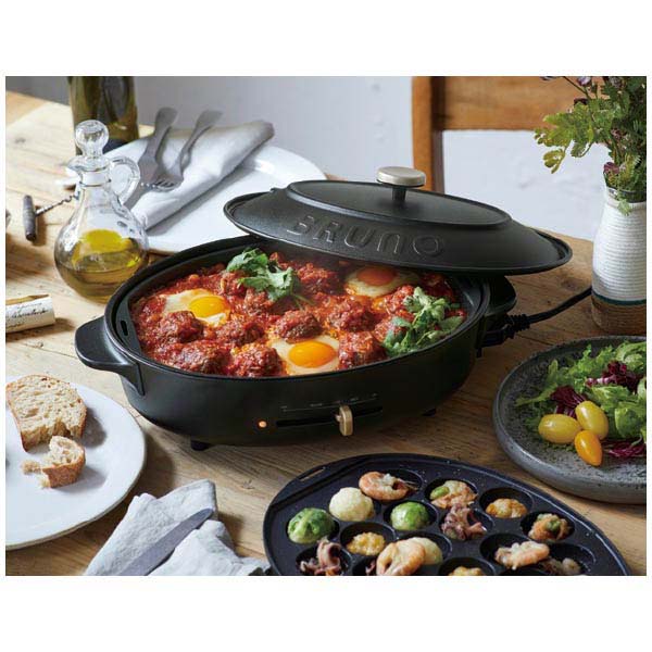 ブルーノ オーバルホットプレート ブラック